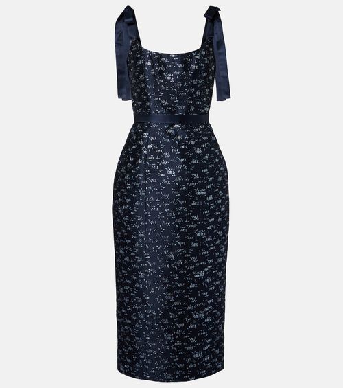 Acacia floral brocade corset dress