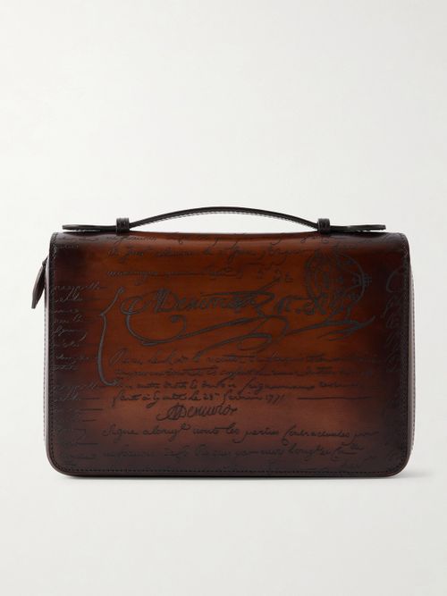 Itauba Wide Leather Messenger Bag