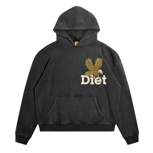 Men's Winged Eagle Hoodie In Vintage Black