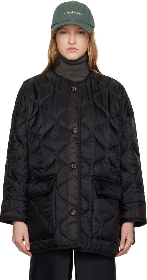 The Frankie Shop Black Teddy Quilted Jacket