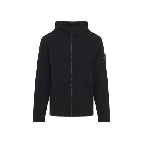 Black Zip Up Logo Hoodie
