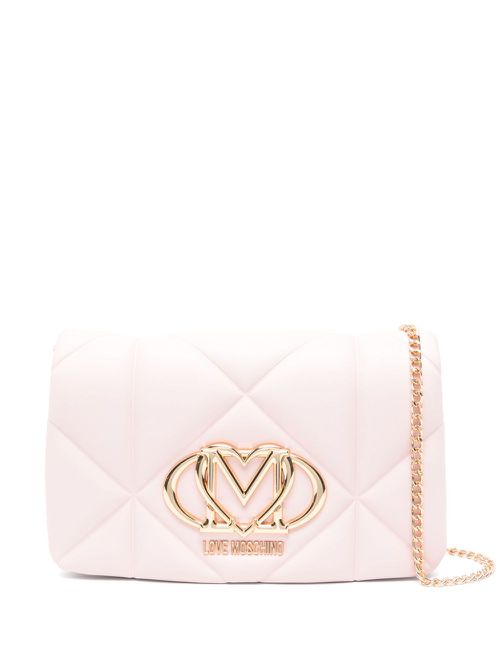 Logo-plaque cross body bag - Pink