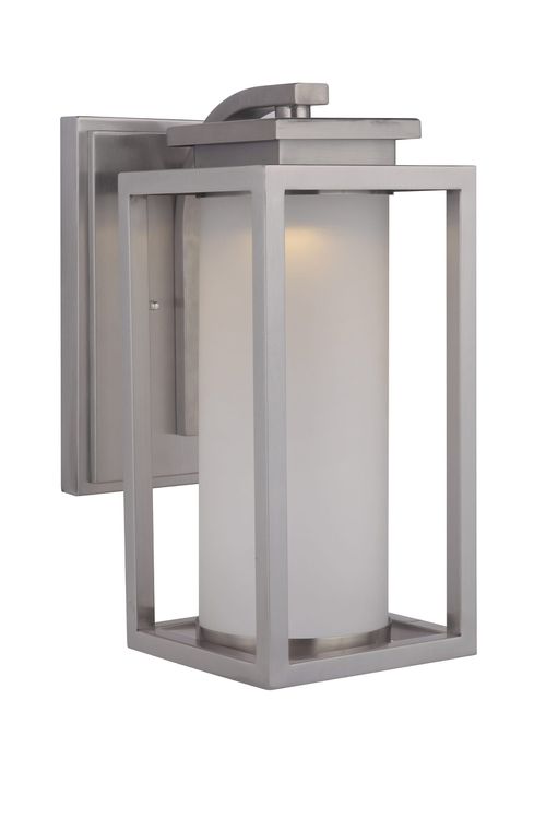 Stainless Steel LED Outdoor Wall Lantern from the Vailridge Collection