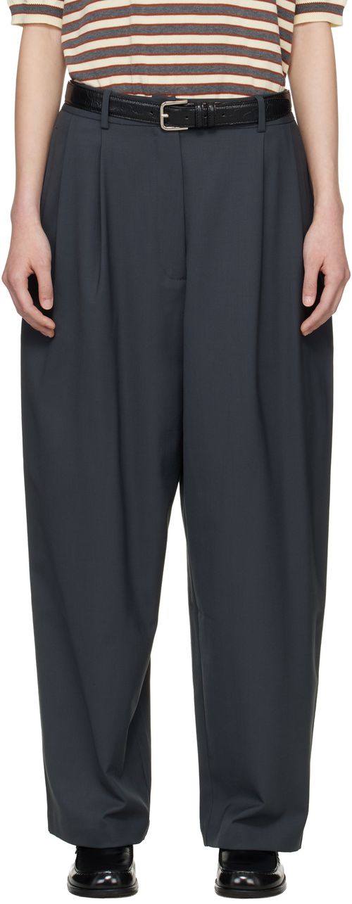 Gray Tailored Masculine Trousers