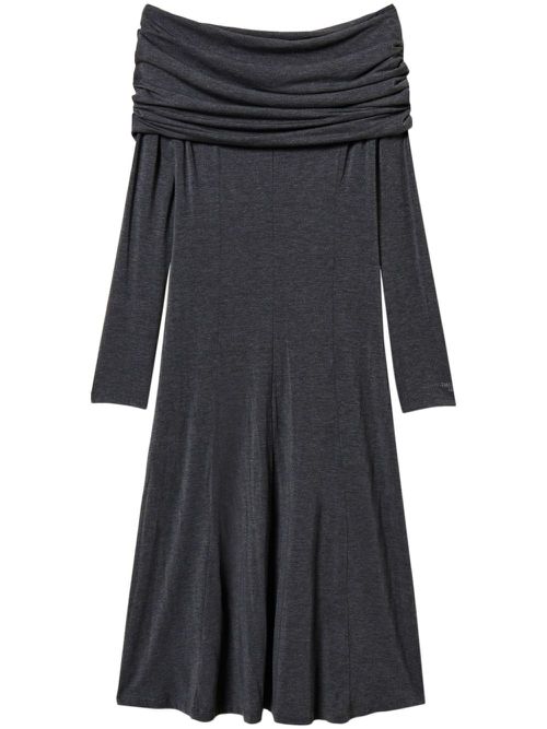 Off-shoulder midi dress - Grey