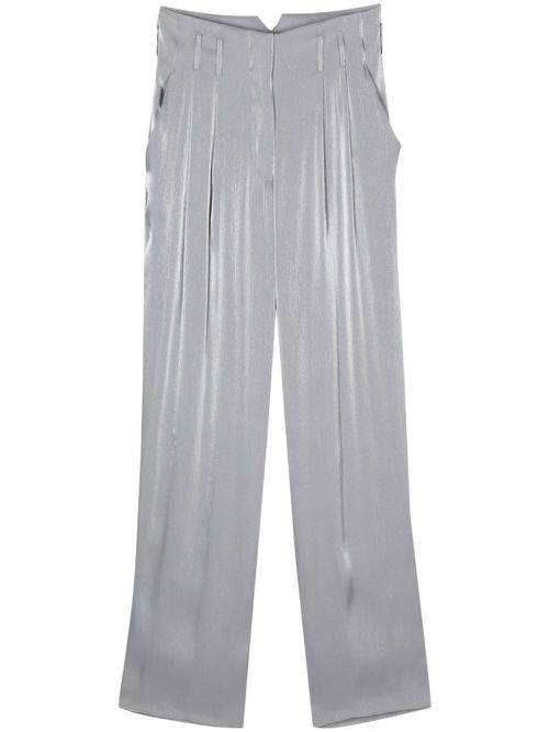 Straight-leg lamé trousers - Grey