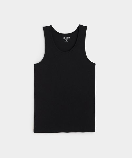 Ribbed Tank Top in Black