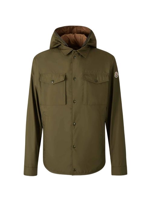 Men's Detachable Down-Filled Inner Jacket with Logo Patch and Snap Pockets