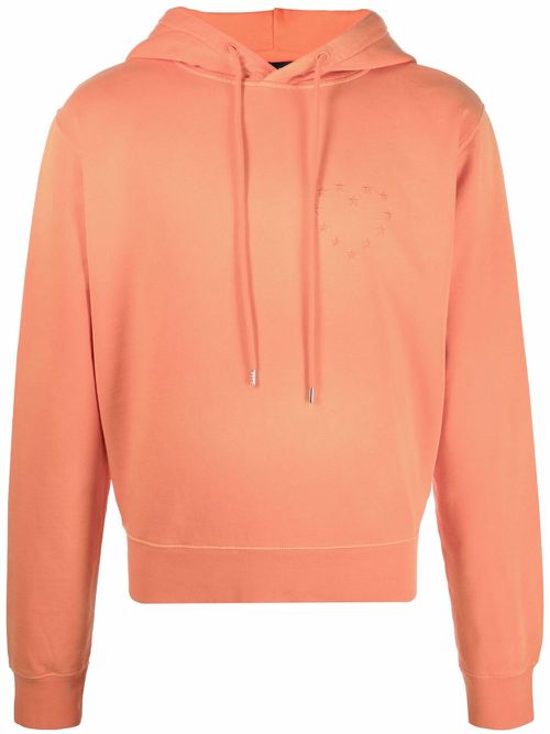 Logo organic cotton hoodie - Orange