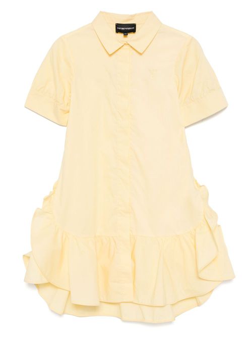 Logo-embroidered dress - Yellow