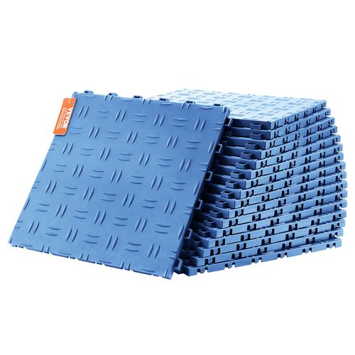 TEMU Vevor Garage Tiles Interlocking 12x12 Pack Garage Flooring Tiles Blue
