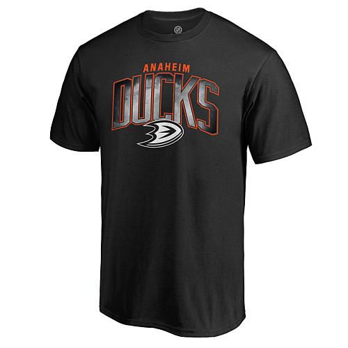Men's Fanatics Black Anaheim Ducks Arch Smoke T-Shirt - Size Large
