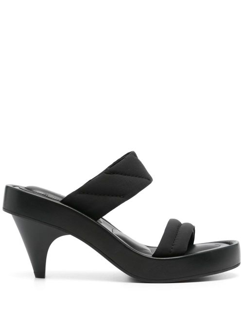 65mm leather sandals - Black