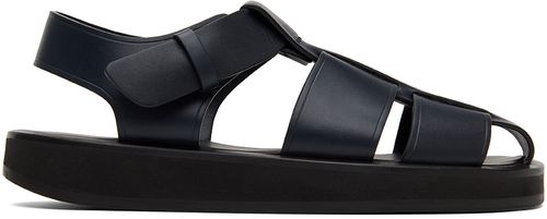Navy fisherman flat sandals