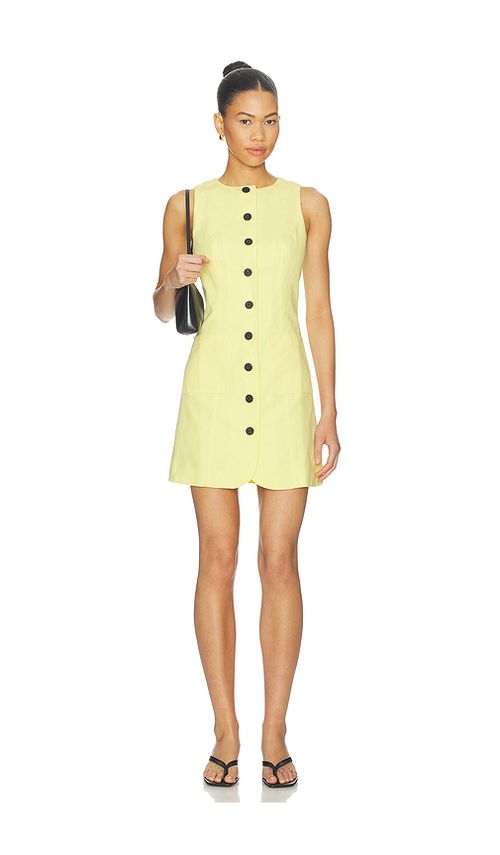 ALIGNE Leah Linen Mix Dress in Lemon. 0 also , 4, 6