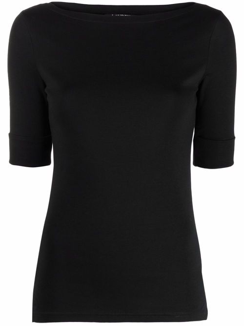 Judy boat neck top - Black