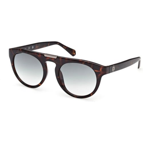 Guess Hombre Guess GU00275 52P Gafas de sol Inyectado la Habana Verde Redonda Norma