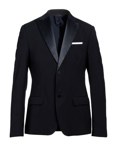 Man Blazer Midnight blue Size 46 Polyester, Viscose, Elastane
