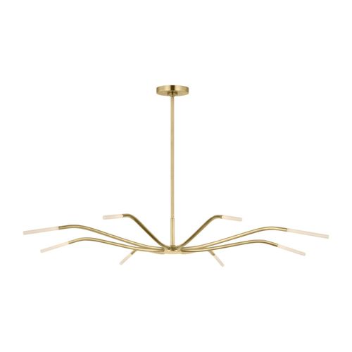 Hand-Rubbed Antique Brass LED Chandelier from the Lajos Collection