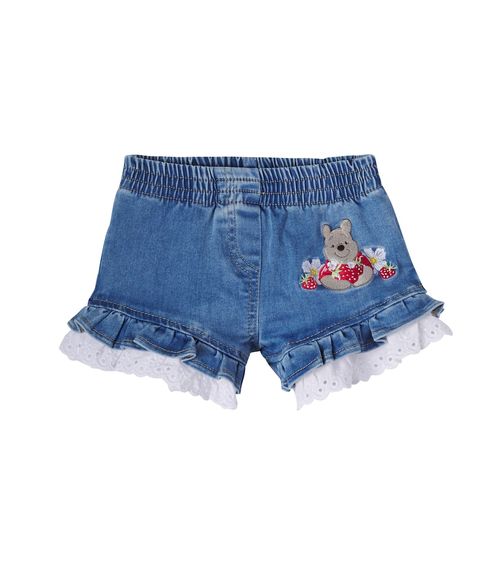 X Disney baby embroidered denim shorts