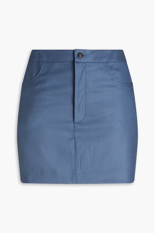 Hornby wool-blend twill mini skirt - Blue - S