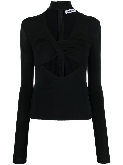 Cut-out top - Black