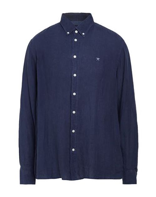Man Shirt Navy Size S Linen