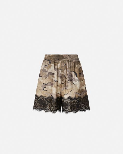 Camouflage shorts with lace - 38