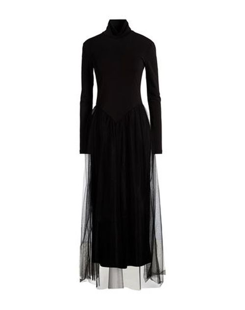 Woman Maxi dress Black Size 4 Acetate, Polyamide, Elastane