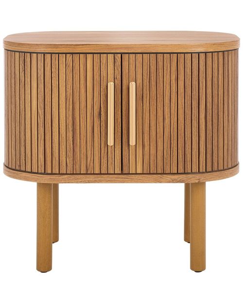 Tealla Tambour-Door Nightstand