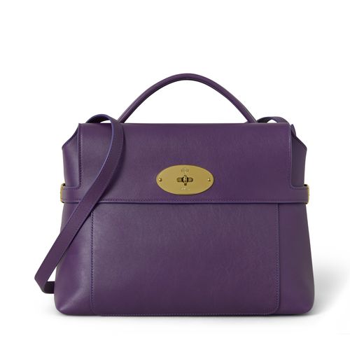 Women's Leather Stevie Top Handle Amethyst