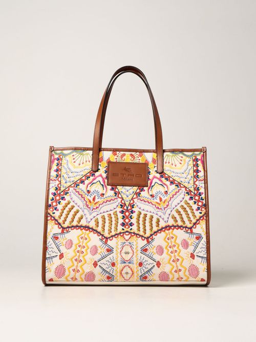 Embroidered-design tote bag
