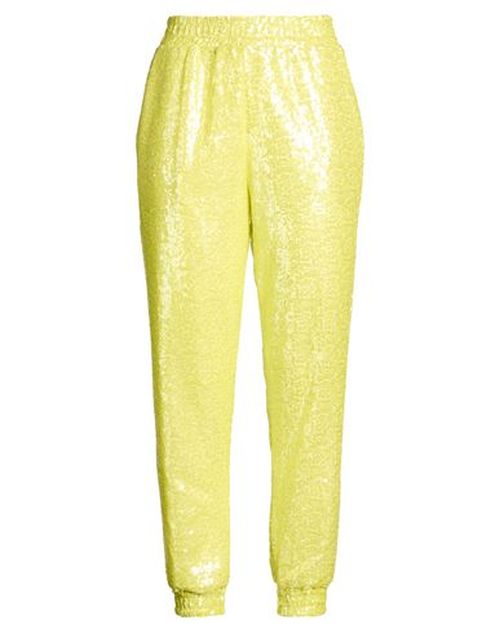 Woman Pants Lime green Size M Polyester, Elastane