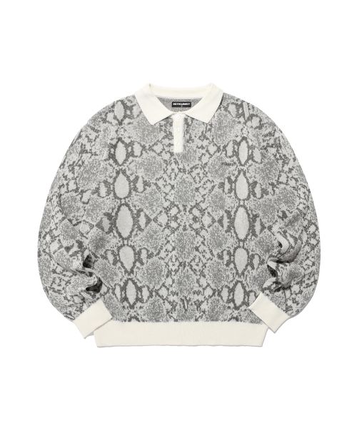 PYTHON POLO KNIT_WHITE