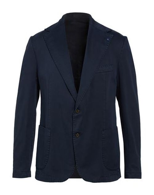 Man Blazer Navy Size 36 Cotton, Elastane