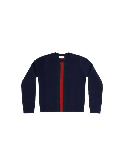 Web Stripe Sweater — Navy