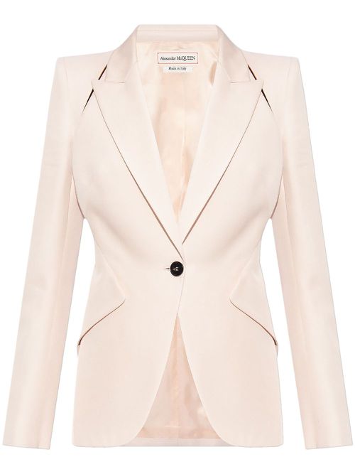 Panelled twill blazer - Pink