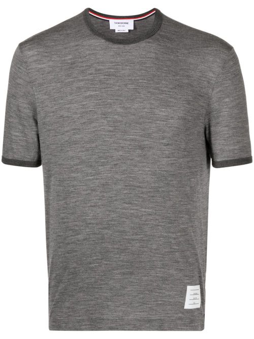 Ringer cotton T-shirt - Grey