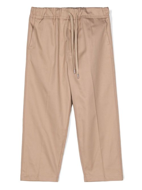 Drawstring cotton trousers - Neutrals