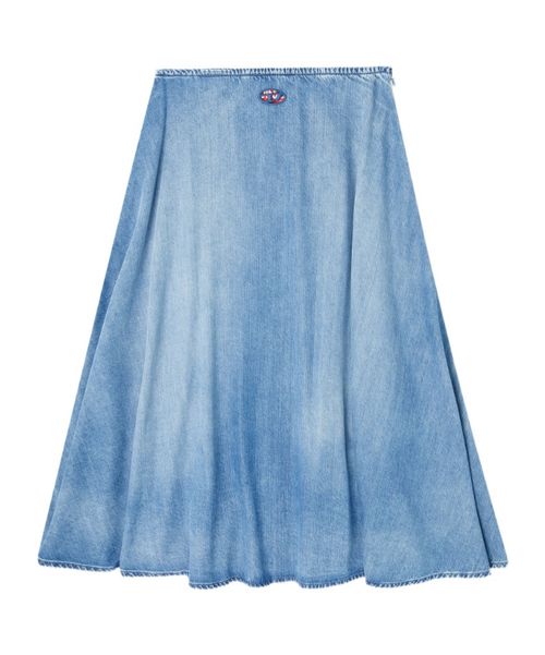 Full skirt in fluid denim