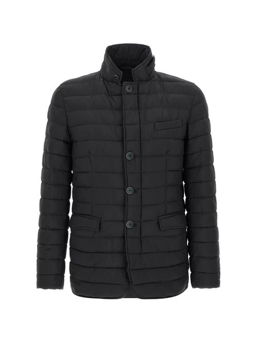 Quilted Down Down Jacket — Black