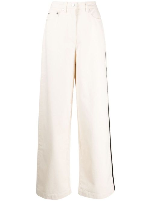 High-rise wide-leg jeans - Neutrals
