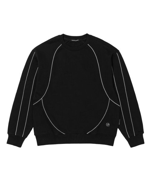 LM BLOCKING REFLECTIVE PIPING CREW NECK