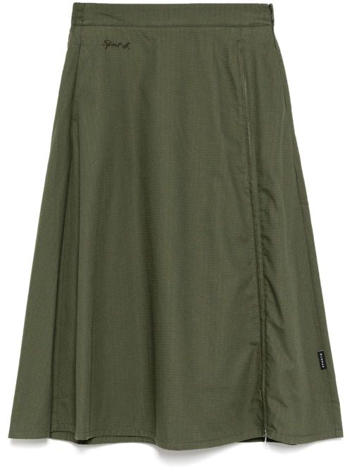 Zip fastening skirt - Green