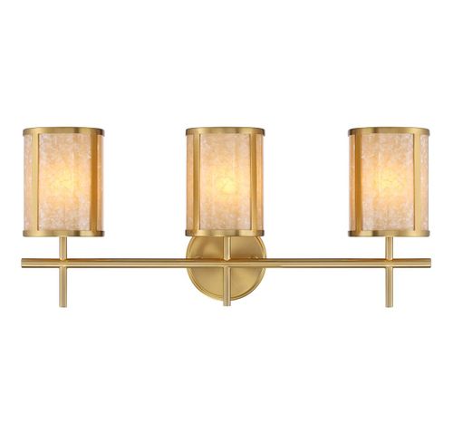Warm Brass Three Light Bathroom Vanity from the Camden Collection