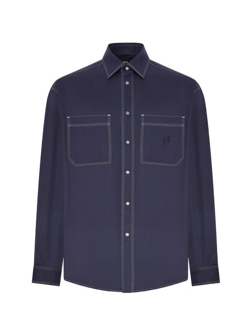 Men's Contrast-Stitched Shirt
