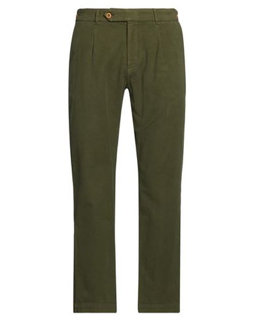 Man Pants Military green Size 32 Cotton, Elastane