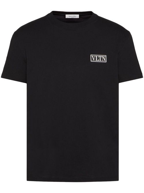 VLTN logo-patch T-shirt - Black
