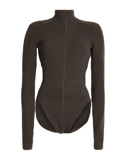 Woman Playsuit Khaki Size S Cashmere, Wool