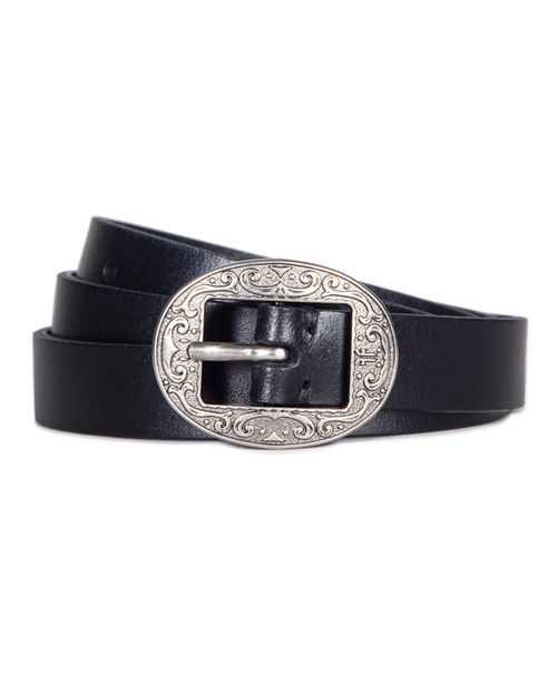Women's Logo Western Center Bar Belt - Black
